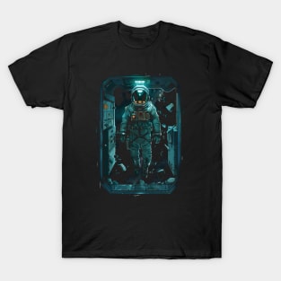 Space Explorer in Zero Gravity on a Spacecraft - Sci-fi T-Shirt